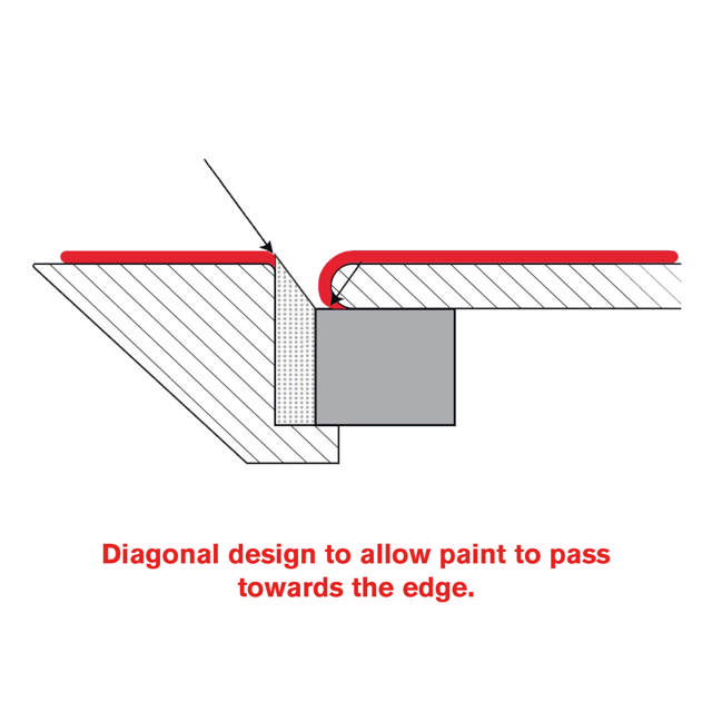 Cordão de espuma diagonal