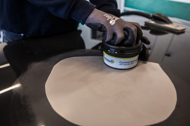 Kontrollpulver mit applikator schwarz - 150gr