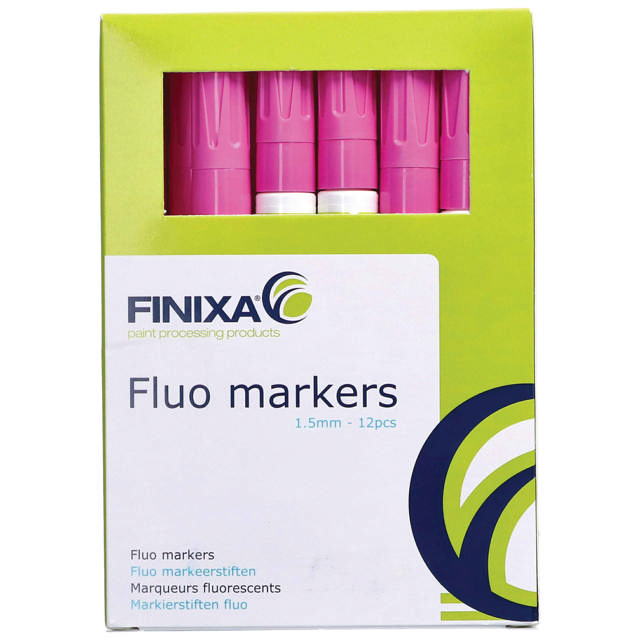 MAR 12 - Marcadores fluorescentes rosado 12p. fin 1.5mm