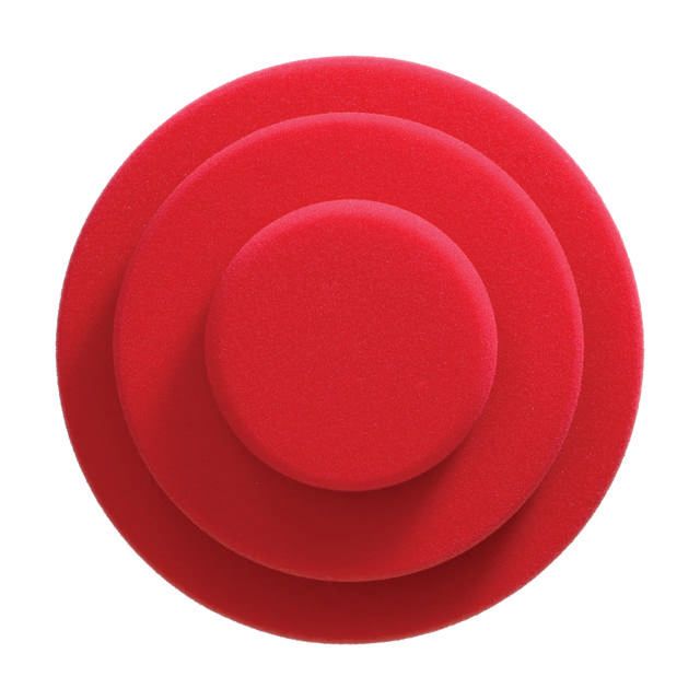 POP 308 - Mousse de polissage rouge 'dur' 80/25mm - 5p.