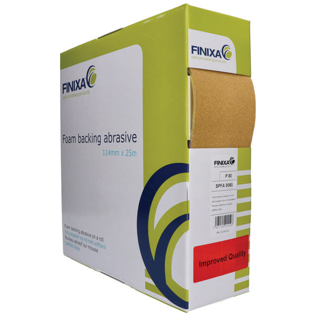 SPFA 0240 - Schleifpapier mit Schaumrücken-114mm x 25m Rolle P240