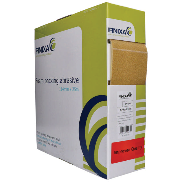 SPFA 0240 - Schleifpapier mit Schaumrücken-114mm x 25m Rolle P240