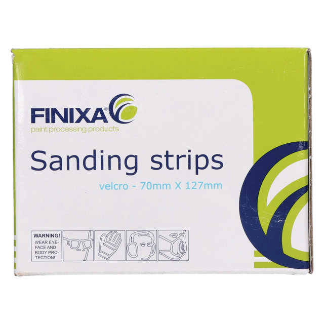 SPSA 0400 - Tira de lija 70mmx127mm - 8 Agujeros rojo P400 100p.