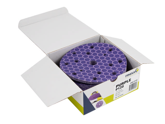Disques abrasifs Purple - Céramique  - Ø 150 mm - 15 trous