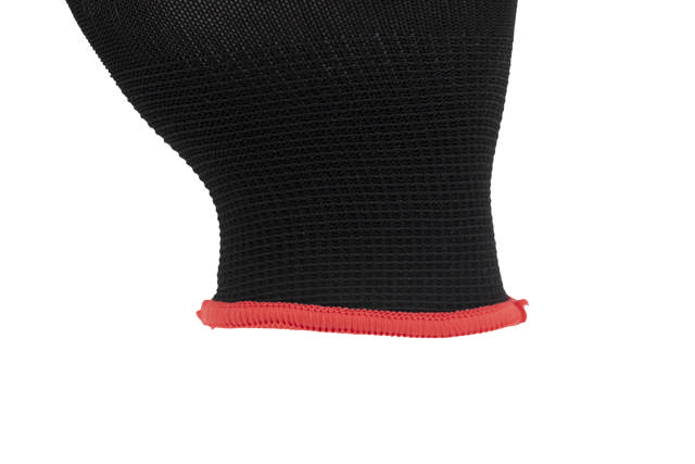 GLL 07B - Guantes PU negro S - 12 pares