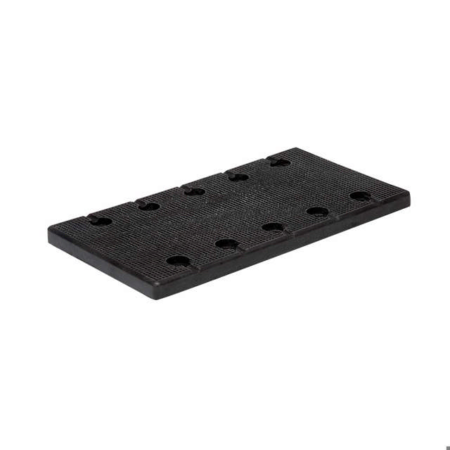 Adhesive rubber backing plate 115 x 208 mm with holes