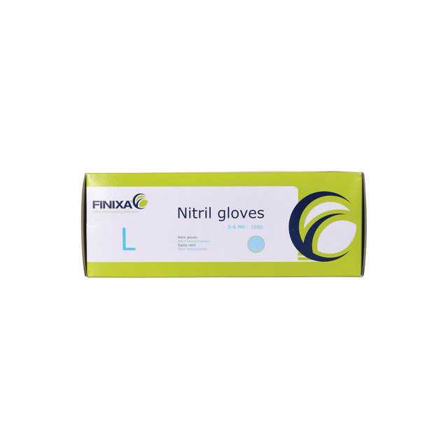 GCN 08 - Nitril wegwerphandschoenen blauw - M 100st.