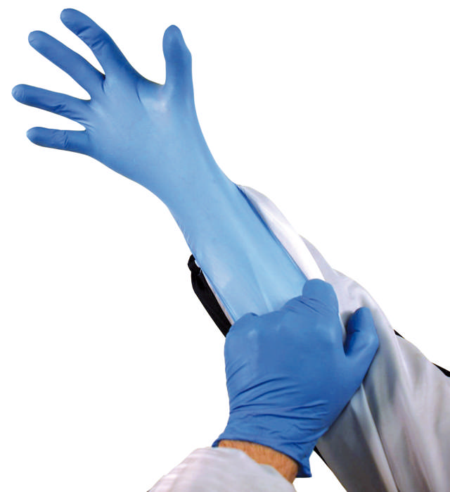 GCN 08 - Nitril wegwerphandschoenen blauw - M 100st.