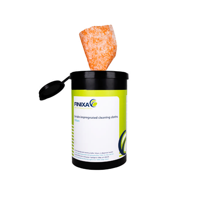 SCR 100 - Scrubs geïmpregneerde reinigingsdoeken 100st. in disp. emmer