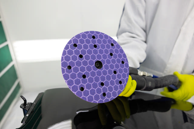 Disques abrasifs Purple - Céramique  - Ø 150 mm - 15 trous