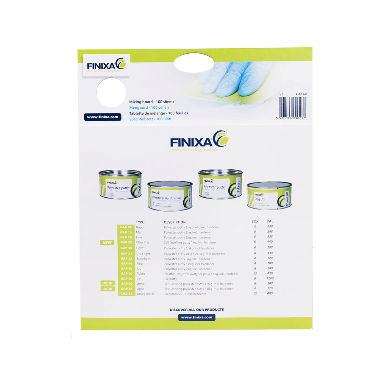 GAP 60 - Mengbord 100 vellen